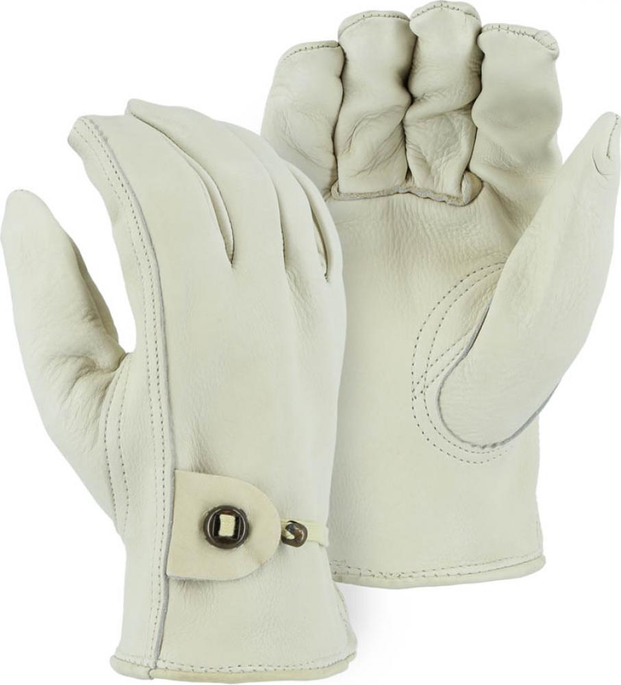 Cowhide Drivers Glove with Ball and Tape Wrist Strap