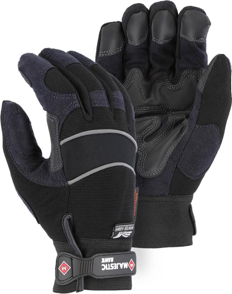 Winter Lined Mechanics Glove with Knit Back