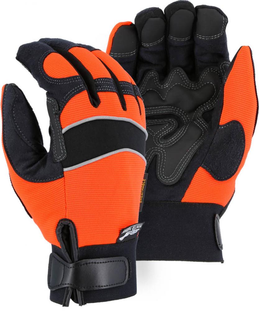 Winter Lined Mechanics Glove with Hi-Viz Knit Back