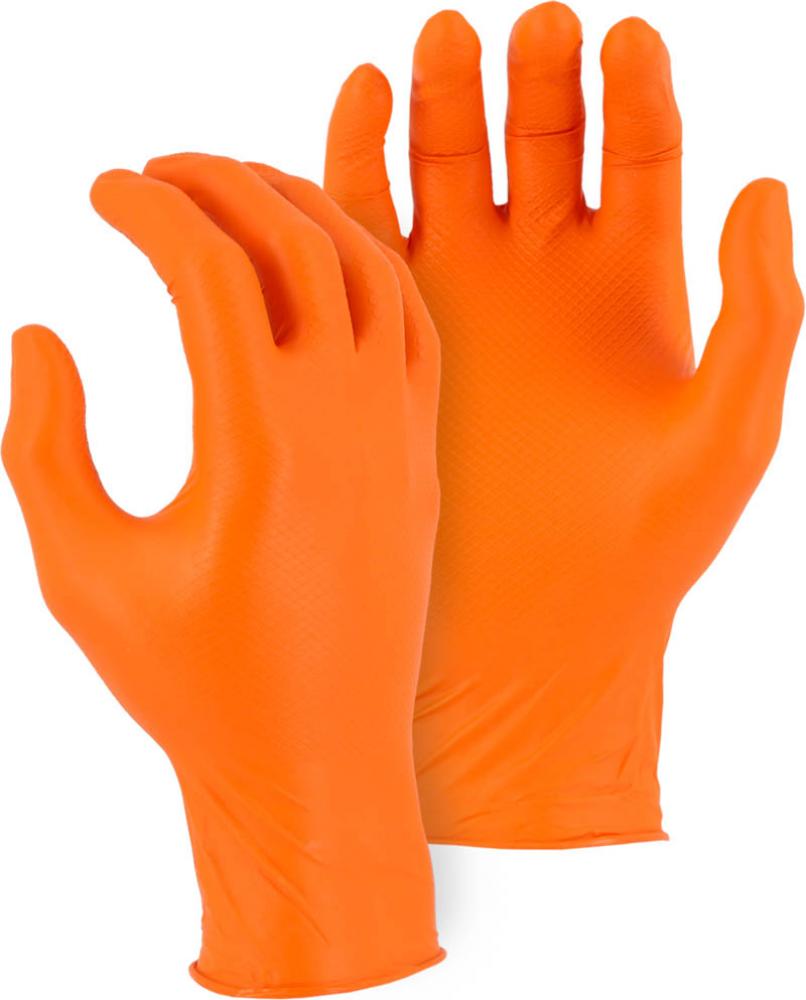 Majestic Chemical Resistant Nitrile Gloves, Fish Scale Pattern