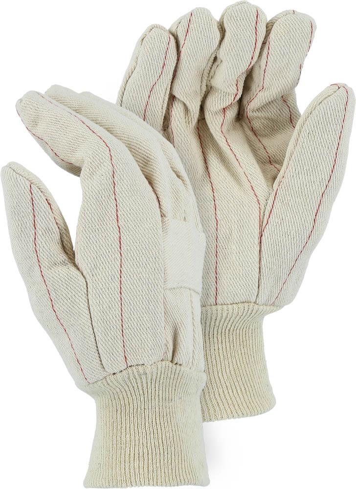 18-oz Quilted Cotton Palm Glove with Knuckle Strap