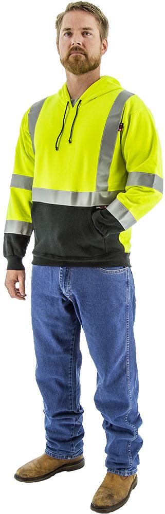 BlazeTEXÂ® FR High Visibility Pullover Sweatshirt, ANSI 3, R