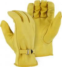 Majestic Glove 1509/ 7 - Cowhide Drivers Glove with Wrist Strap