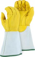 Majestic Glove 1516E/ 8 - Linemanâ€™s Gauntlet Glove with Welted Fingertips