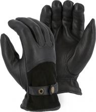 Majestic Glove 1546T/ 7 - Winter Lined Deerskin Drivers Glove w Reversed Back