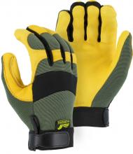 Majestic Glove 2150GR/11 - Mechanics Glove with Deerskin Palm and Knit Back