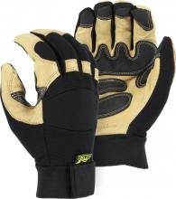 Majestic Glove 2160/ 7 - Black Eagle Mechanics Glove with Pigskin Palm