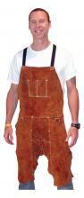 Tillman 3843 - Dark Brown Premium Side Split Cowhide Split-Leg Bib Apron - 24" X 42"