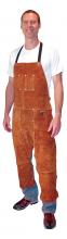 Tillman 3849 - Dark Brown Premium Side Split Cowhide Split-Leg Bib Apron - 24" X 48"